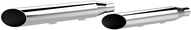 Khrome Werks Mufflers 3" Hp-Plus Slip-On Slash Cut Chrome Muffler S/C