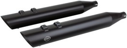 S&S Muffer Slip-On Slash Cut End 4" Touring Black Mufflers Blk Slsh 17