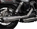 S&S Muffler Slip-On Straggered Grand National Chrome W/Black End Caps