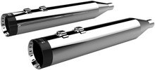 Khrome Werks Mufflers 4.5" Hp-Plus Slip-On W/Black End Turbine Caps C
