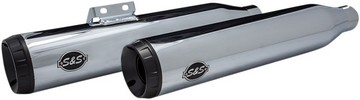 S&S Muffler Slip On Grand National Chrome W/Black End Caps Muffler Ch