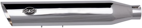 S&S Slash-Cut Ec Euro 4 Slip-On Muffler Chrome So Ec Fx/Fl M8 S.Cut Ch