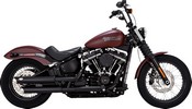 Vance & Hines Twin Slash 3" Mufflers - Black Mufflers 3Blk.Ts 18+St