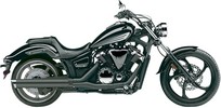 Cobra 4" Scalloped Slip On Mufflers Black Yamaha Muffler 4 Sclp Blk St