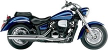 Cobra 4" Scalloped Slip On Mufflers Chrome Yamaha Muffler Scllppd Vsta