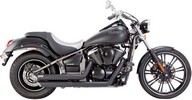 Vance&Hines Exhaust System Twin Slash Staggered Black Exhaust Blk Ts S