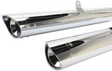 Cobra Long Slip On Mufflers With Scalloped Tips Chrome Honda Mufflers