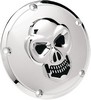 Drag Specialties 3-D Skull Derby Cover Chrome 5-Hole Skull Derby Cvr 9