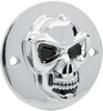 Drag Specialties 3-D Skull Point Cover Chrome 2-Hole Skull Point Cvr 7