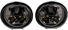 Custom Dynamics Headlamp Dual Kit 5-3/4" Black Headlight 5.75 Blk Pr