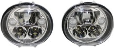 Custom Dynamics Headlamp Dual Kit 5-3/4" Chrome Headlight 5.75 Chr Pr