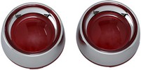 Kuryakyn Deep Dish Bezels For Bullet Turn Signals Red Lens Chrome Beze