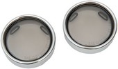 Drag Specialties Deuce-Style Turn Signal Deep-Dish Lens W/ Chrome Trim