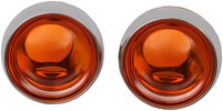 Kuryakyn Deep Dish Bezels With Amber Lenses
