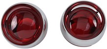 Kuryakyn Deep Dish Bezels With Red Lenses