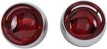 Kuryakyn Deep Dish Bezels With Red Lenses Deep Dish Red Lenses