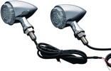 Kuryakyn Torpedo Lights Run-Turn-Brake Chrome Light Torpedo Chr Red Ec