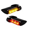 Heinz Bikes Turn-Signal, Brake, Run Winglets Fender Led 3-In-1 Black T