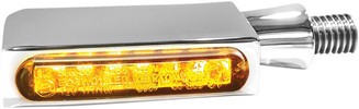 Heinz Bikes Turn-Signal Blokk-Line Led Amber/Chrome Turnsig Blokk Ch