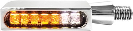 Heinz Bikes Turn-Signal Blokk-Line Led W/Position Light Amber/Chrome T