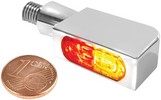 Heinz Bikes Turn-Signal 3-In-1 Blokk-Line Micro Led Light Chrome Trns