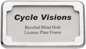 Cycle Visions Beveled License Frame Beveled License Frame