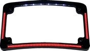 Custom Dynamics Frame Lic W/ Red Led Blk Frame Lic W/ Red Led Blk