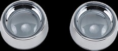 Kuryakyn Deep Dish Bezels For Bullet Turn Signals Smoke Lens Chrome Be