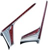 Kuryakyn Vertical Rear Led Light Strips With Red Lenses Chrome Accent