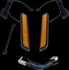 Custom Dynamics Led Fork Light - Amber - Black Light Led Fork Amb Blk