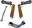 Custom Dynamics Led Fork Light - Amber - Chrome Light Led Fork Amb Chr