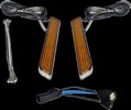 Custom Dynamics Led Fork Light - Amber - Chrome Light Led Fork Amb Chr