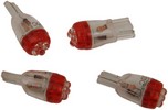 Drag Specialties Mini Wedge Led Bulb Red 12V Mini Wedge Red Led