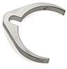 Cable clamp ''C-clamp''  49mm fork tubes polished aluminum