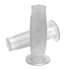 Barrel Style Grip Set Metalflake Silver 1"