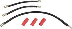 Drag Specialties Battery Cable Kit Black Cable Set Bat Blk 91-03Dy