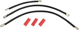 Drag Specialties Battery Cable Kit Black Cable Set Bat Blk 84-88St