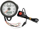Drag Specialties 2.4" Electronic Speedometer Black Housing White Face
