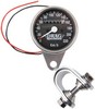Drag Specialties Chrome Mini Mechanical Speedometer Speedo 2:1 Chr/Blk