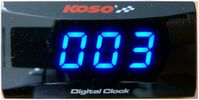 Koso Clock Meter Super Slim Line Clock Blue Super Slim