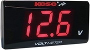 Koso Volt Meter Super Slim Red Light Volt Meter Red Super Slim