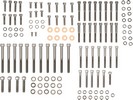 Drag Specialties Black Chrome Socket-Head Motor Bolt Kit Knurled Bolt