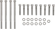 Drag Specialties Chrome Socket-Head Primary Cover Bolt Kit Knurled Bol