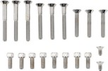 Drag Specialties Chrome Socket-Head Side Cover Bolt Kit Knurled Bolt K