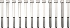 Drag Specialties Bolt Kit M8 Crankcase Knurled Allen Head Chrome Bolt