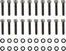 Drag Specialties Bolt Kit M8 Rocker Box Smooth Socket Head Black Bolt