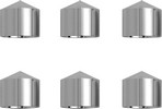 Ciro Rocker Box Bolt Caps Chrome Caps Rckr Box Peaked Chr