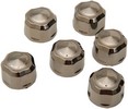 Ciro Screw Caps Diamond Cut Low Crown 5/16" Black-Chrome Caps Crown 5/