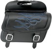 Saddlemen Highwayman Blue Flame Tattoo Saddlebags Large Saddlebag Flam