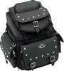 Saddlemen Dresser Back Seat Sissy Bar Bag Synthetic Leather Black Chro